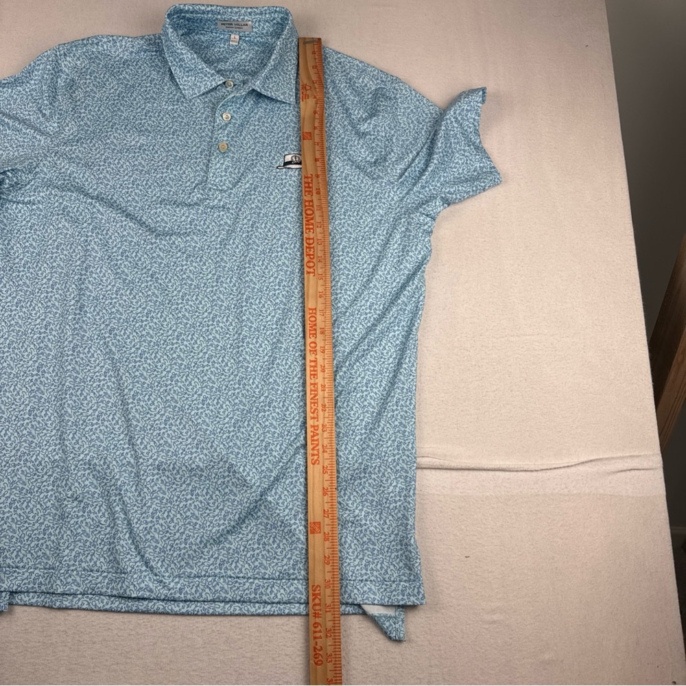 Peter Millar Summer Comfort Mens AOP Salamander Lizard Polo Large Golf Preppy - Picture 5 of 11